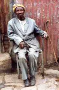 Ethopia - an elderly man supported by ROPE