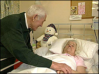 Arthur and Gwen Brett in hospital