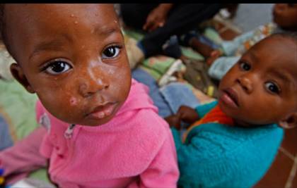 Children orphaned by Aids at a care centre in Cape Town