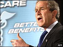 President Bush speaks at American Medical Association National Conference, Washington, 4 March 2003 
