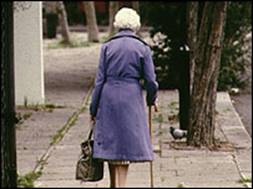 A pensioner walking