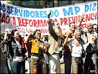 Protestors in Brasilia 