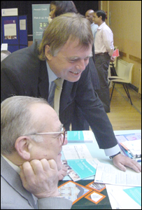 Andrew Smith at the pensioner's coffee morning