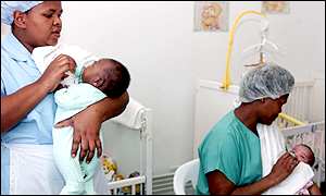 Babies and midwives in South Africa