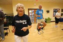 Pat Schaefer and her husband Ken work out with the Silver Sneaker program at Lifestyle Family Fintess Center Friday in Bradenton. BRIAN BLANCO/bblanco@bradenton.com