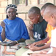 Agnes Nzembi and her grandchildren
