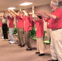 A therapeutic program that combined counseling, support groups, Taiji and qigong offered many benefits to people with early stage dementia. Photo courtesy of Sandy Burgener.