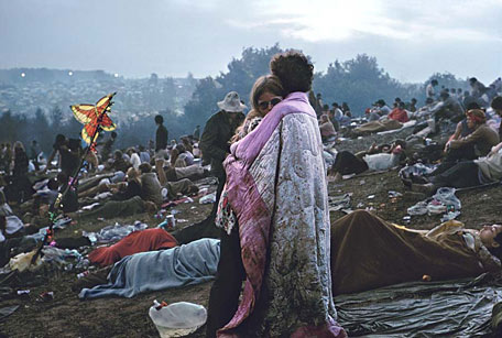 Bobbi and Nick Ercoline at Woodstock in 1969. Photo by Burk Uzzle/Courtesy Laurence Miller Gallery, New York