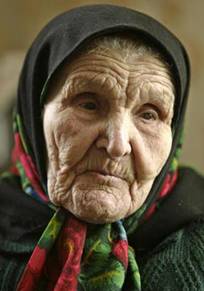 Belarusian Hanna Barysevich, believed to be the oldest woman in the world, is seen at home outside Minsk, Belarus, Sunday, May 2, 2004. Barysevich celebrated her 116th birthday Wednesday May 5 2004 in the former Soviet republic of Belarus. She was born on May 5, 1888, in the village of Buda, 60 kilometers (37 miles) east of Minsk, according to her passport. (AP Photo / Sergei Grits)