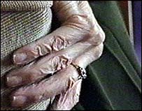 Image of an elderly woman's hands