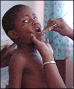 Young Mozambican malaria victim